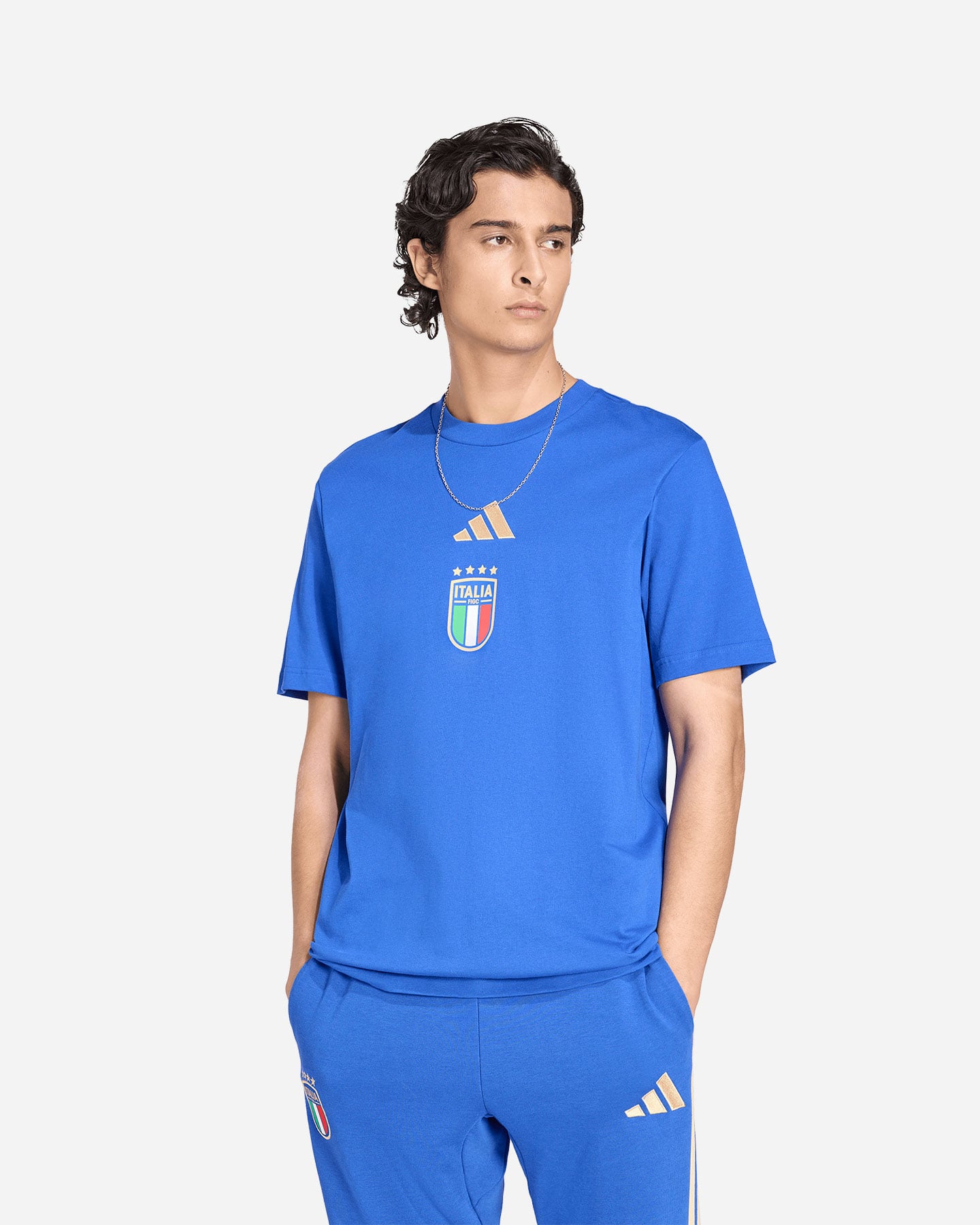 Abbigliamento calcio ufficiale ADIDAS ITALIA FIGC DNA M - Blu - 1 | Cisalfa Sport