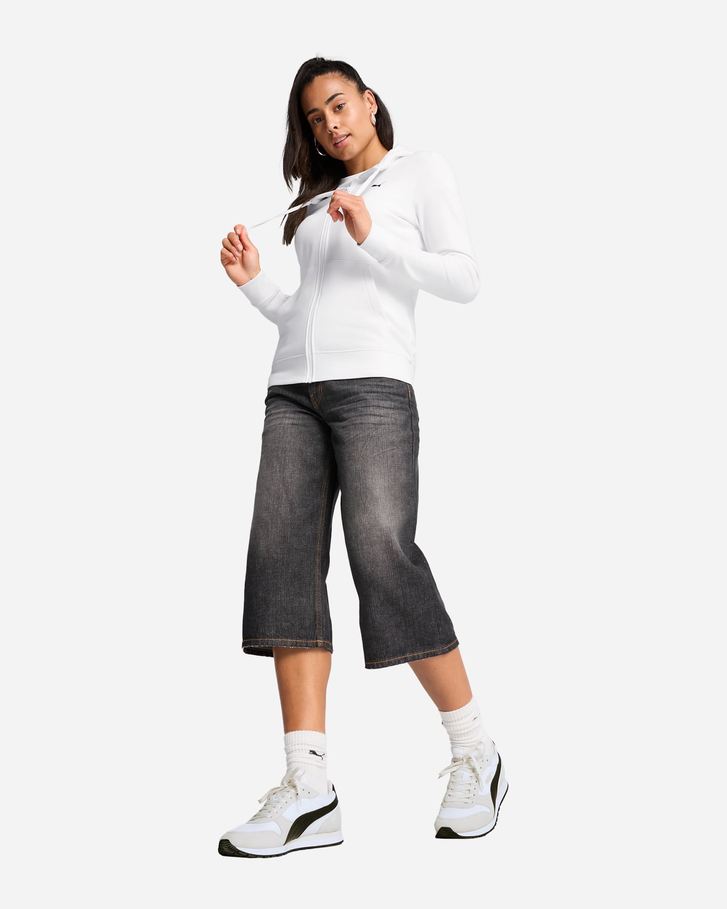 Felpa PUMA ESSENTIALS W - Bianco - 4 | Cisalfa Sport
