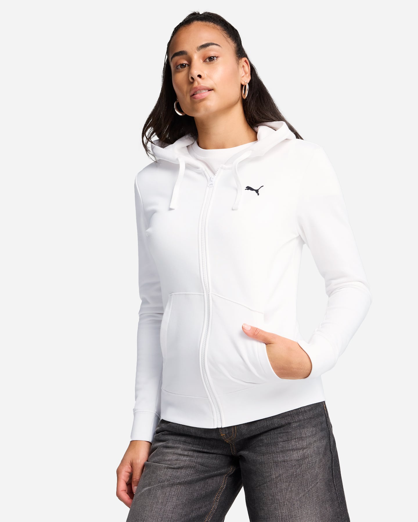 Felpa PUMA ESSENTIALS W - Bianco - 2 | Cisalfa Sport