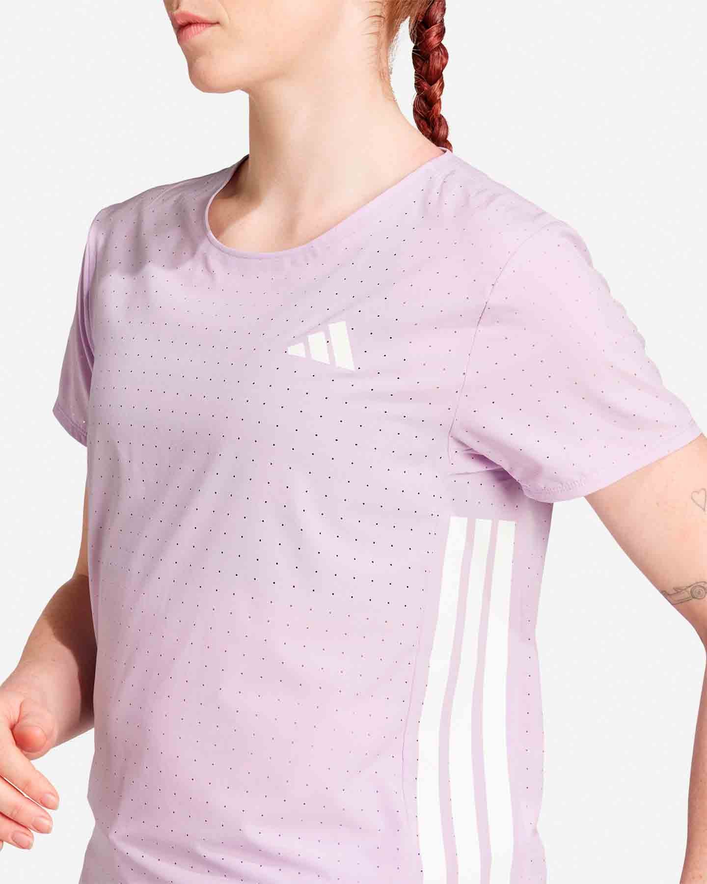 T-shirt running ADIDAS ADIZERO W - Rosa - 5 | Cisalfa Sport