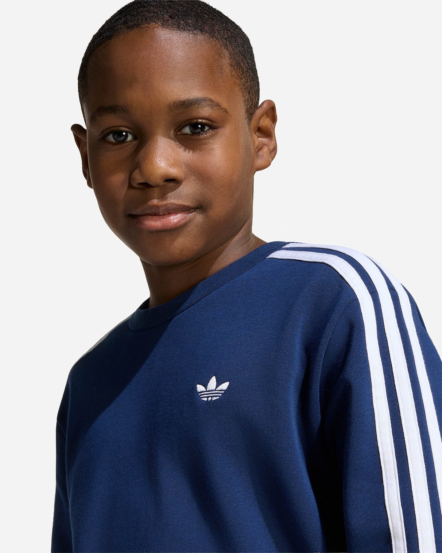 Felpa ADIDAS 3STRIPES JR - Blu Navy - 4 | Cisalfa Sport