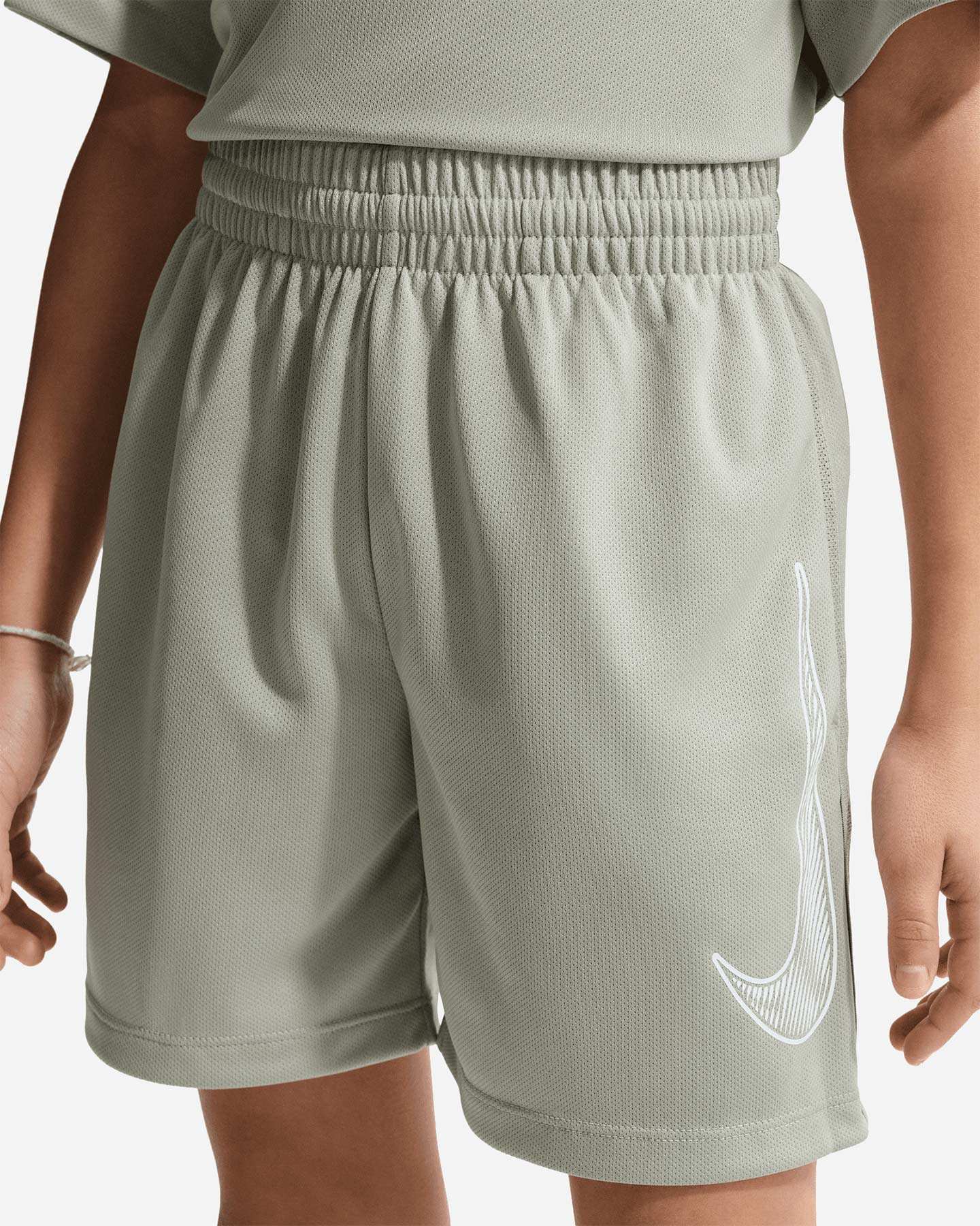 Pantaloncini NIKE DRI FIT SMALL LOGO JR - Grigio - 3 | Cisalfa Sport