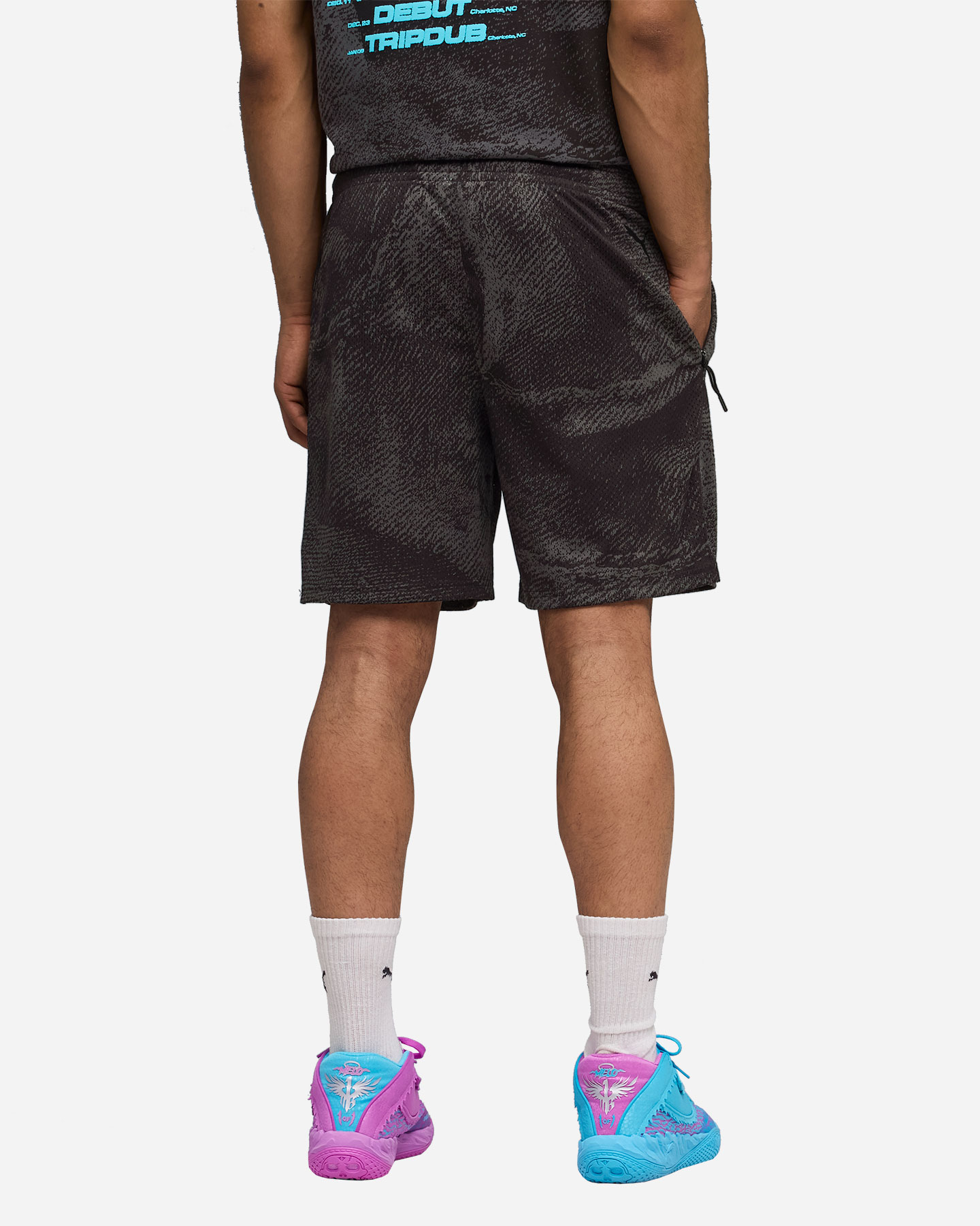 Pantaloncini basket PUMA MELO X HIVE M - Nero - 3 | Cisalfa Sport
