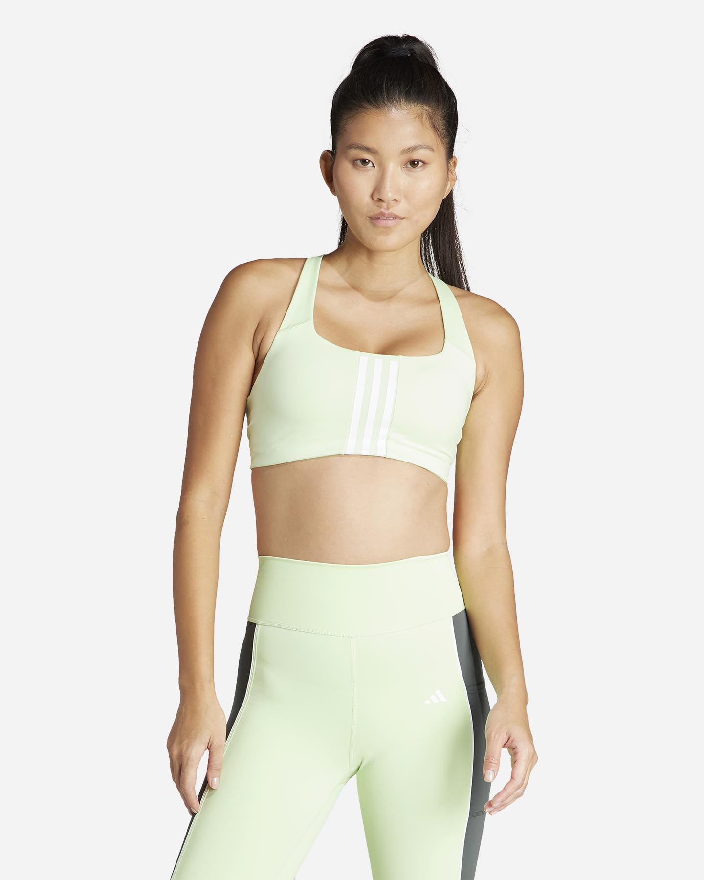 Bra training ADIDAS 3STRIPES W - Verde - 2 | Cisalfa Sport