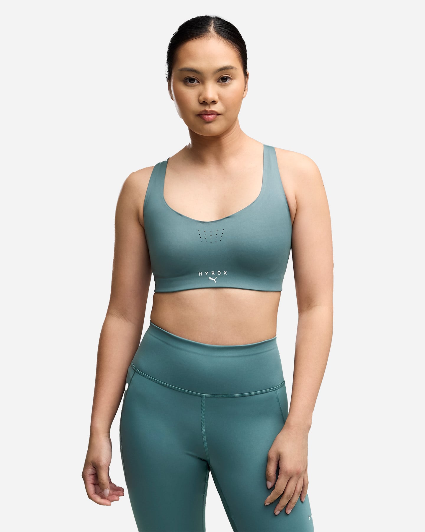 Bra training PUMA HYROX PWRMODE W - Verde - 2 | Cisalfa Sport
