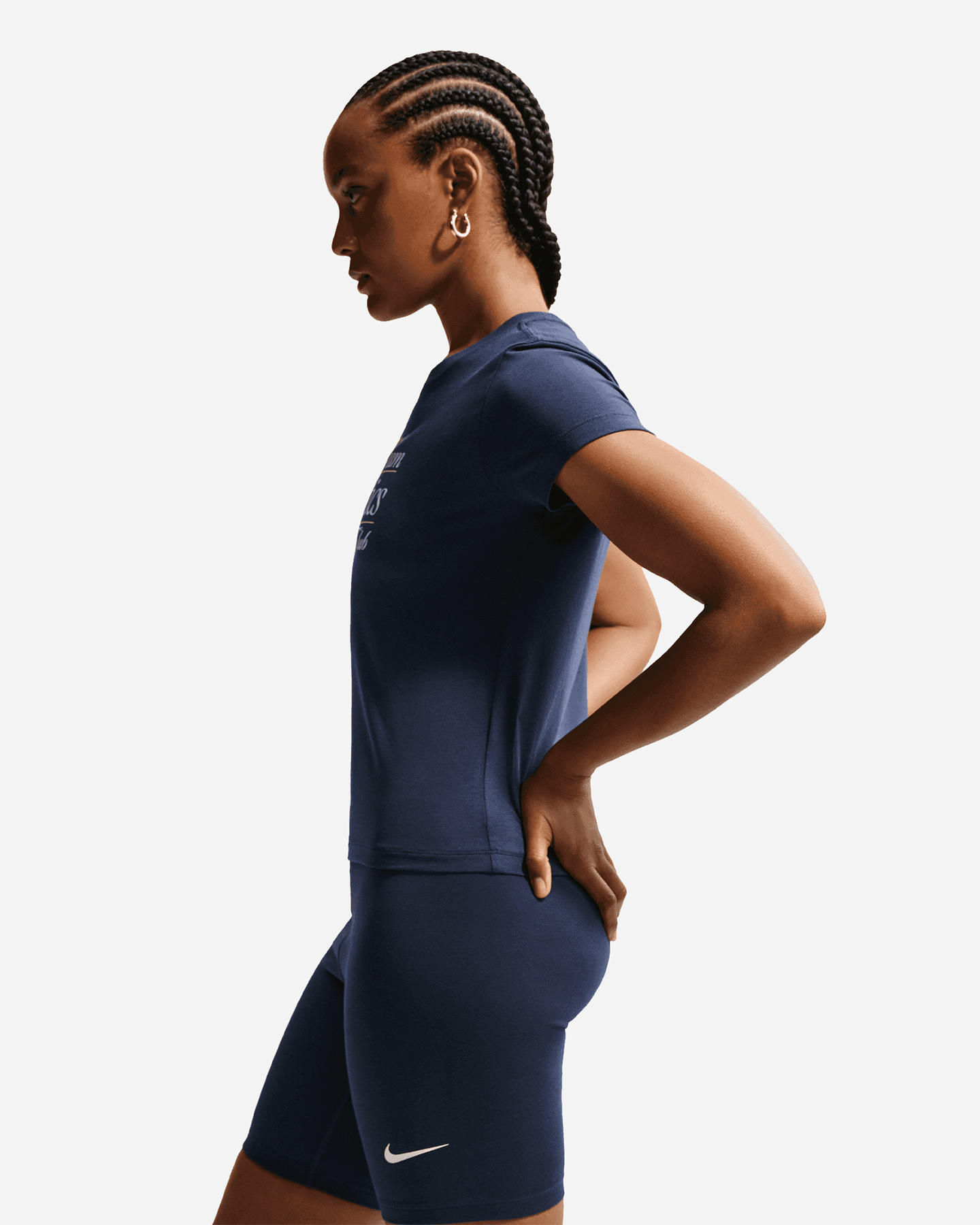 Pantaloncini NIKE SMALL LOGO 8IN W - Blu - 5 | Cisalfa Sport