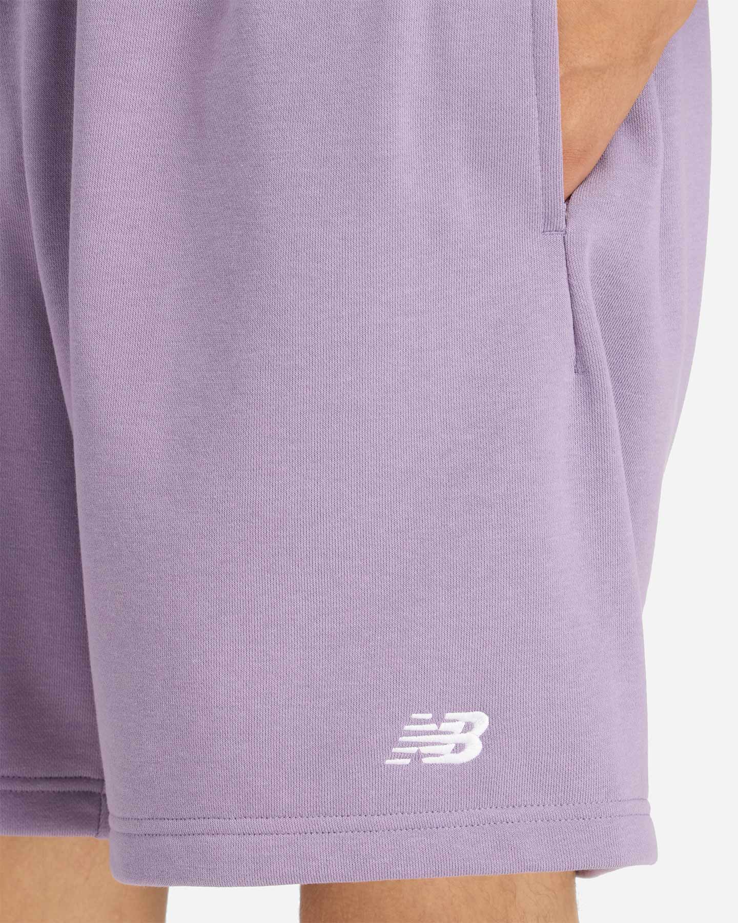 Pantaloncini NEW BALANCE ESSENTIAL SMALL LOGO M - Viola - 4 | Cisalfa Sport