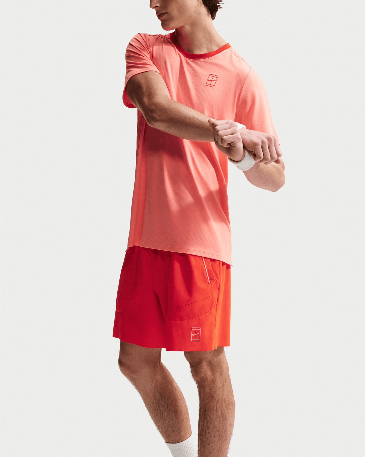 Pantaloncini tennis NIKE CARLOS M - Rosso - 5 | Cisalfa Sport
