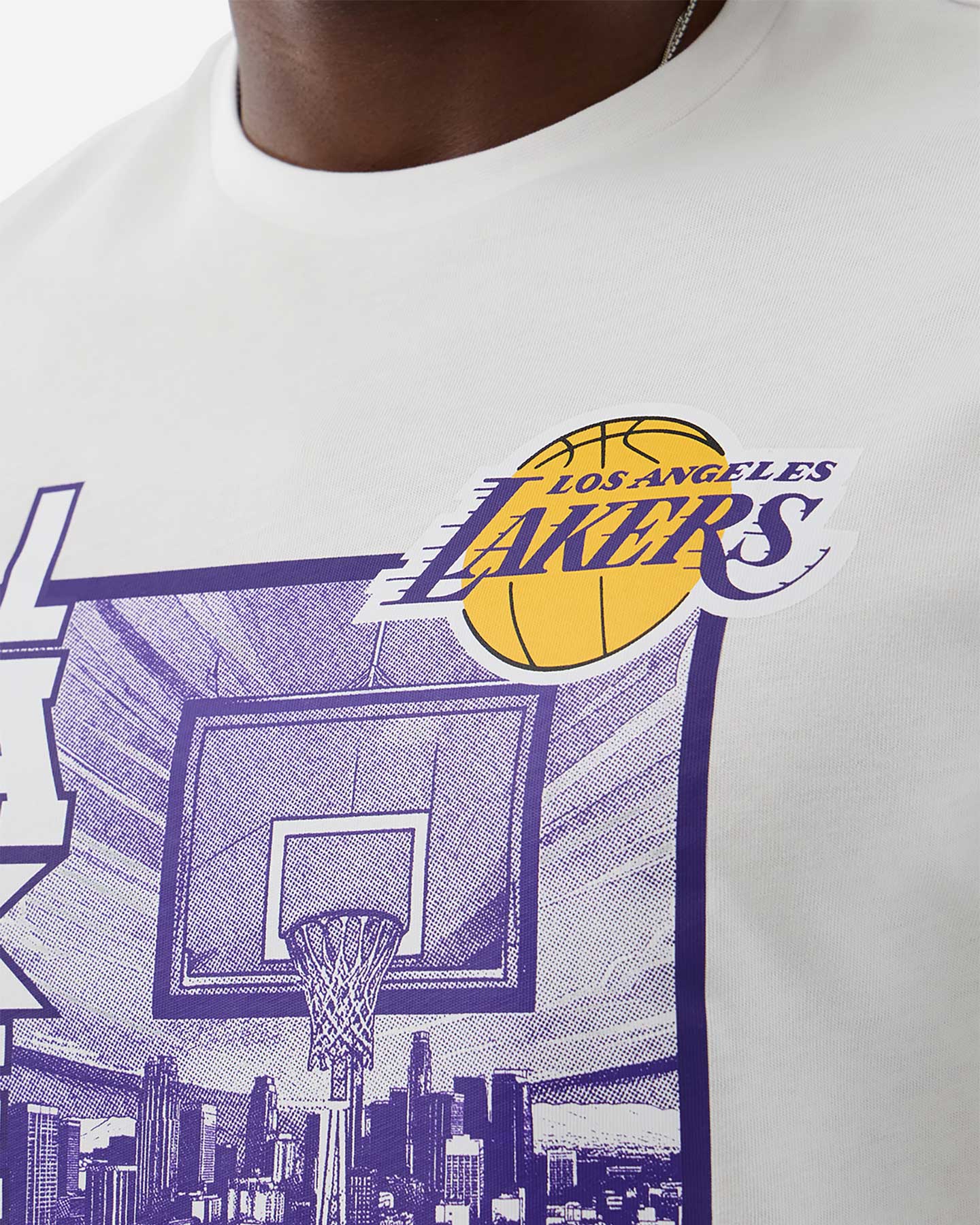 Maglia basket NEW ERA GRAPHIC LOS ANGELES LAKERS M - Bianco - 4 | Cisalfa Sport