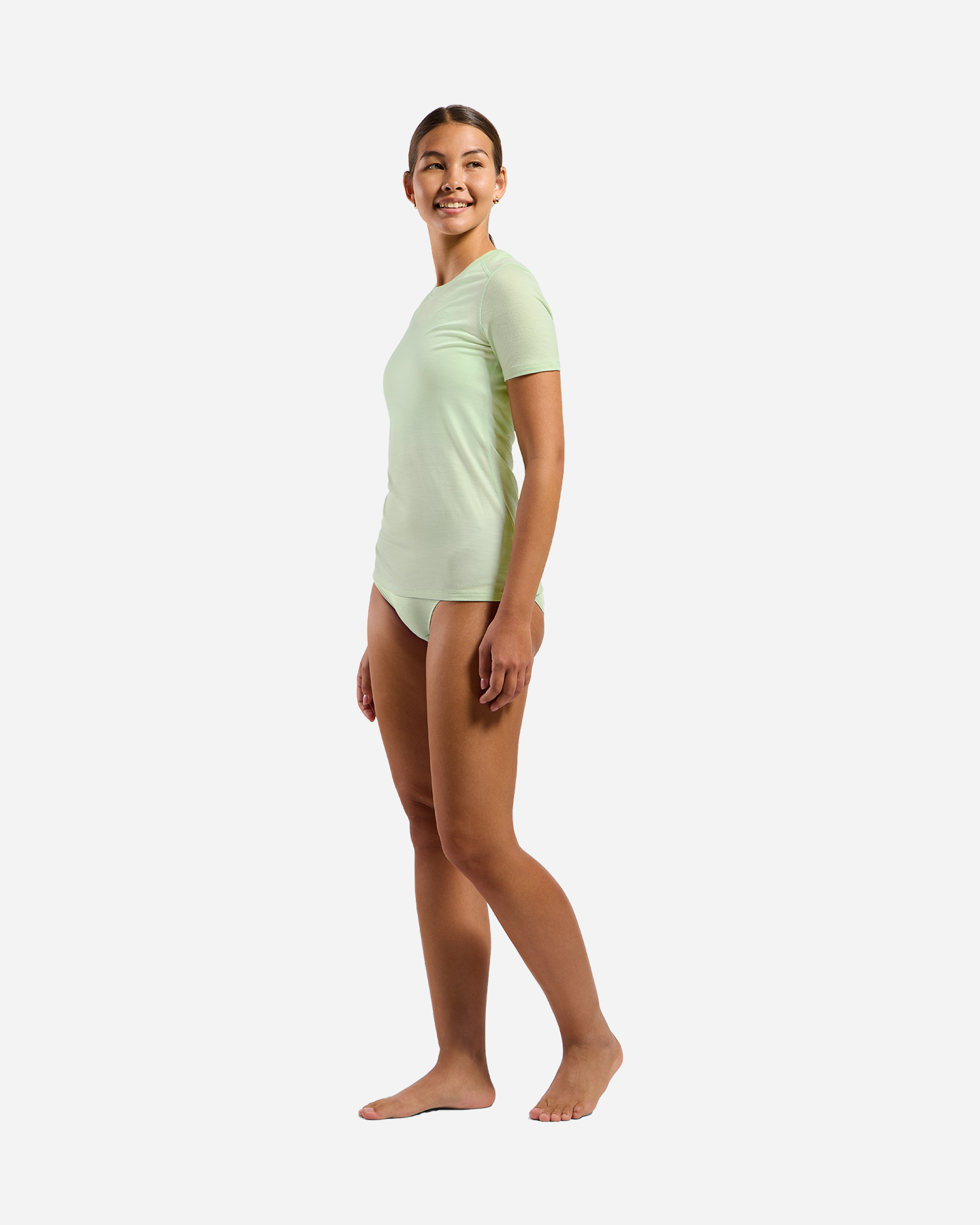 Maglia intimo tecnico ODLO MERINO 160 W - Verde - 4 | Cisalfa Sport