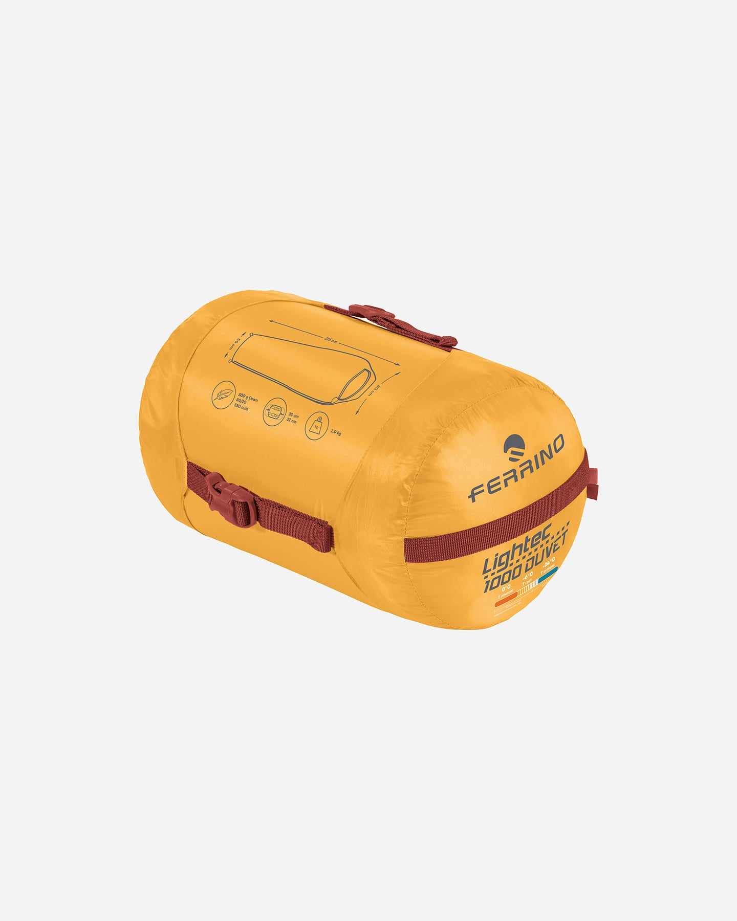 Sacco a pelo piuma FERRINO LIGHTEC 1000 DUVET  - Giallo - 1 | Cisalfa Sport