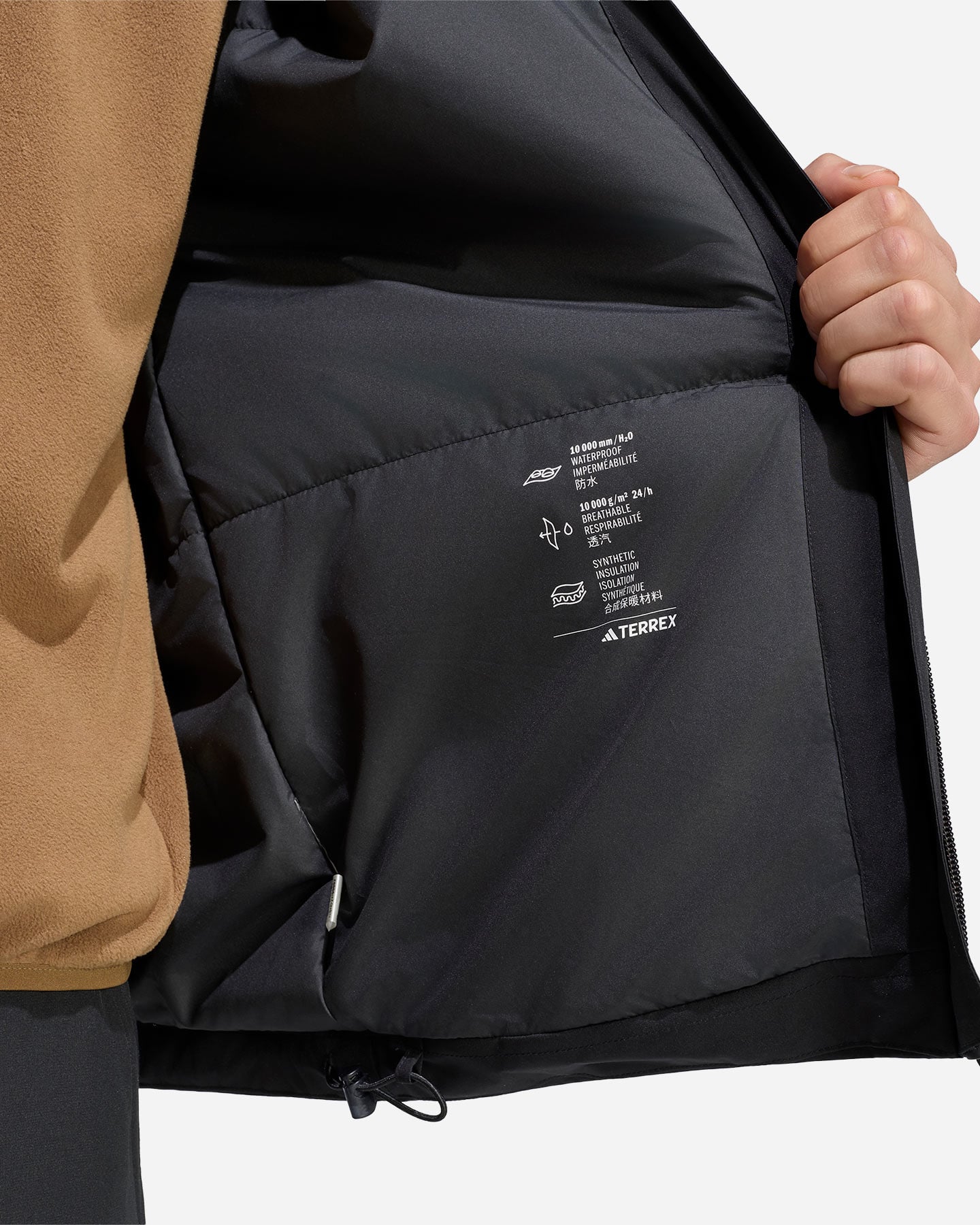Giacca outdoor ADIDAS TERREX MULTI ESSENTIAL INSULATED M - Nero - 5 | Cisalfa Sport