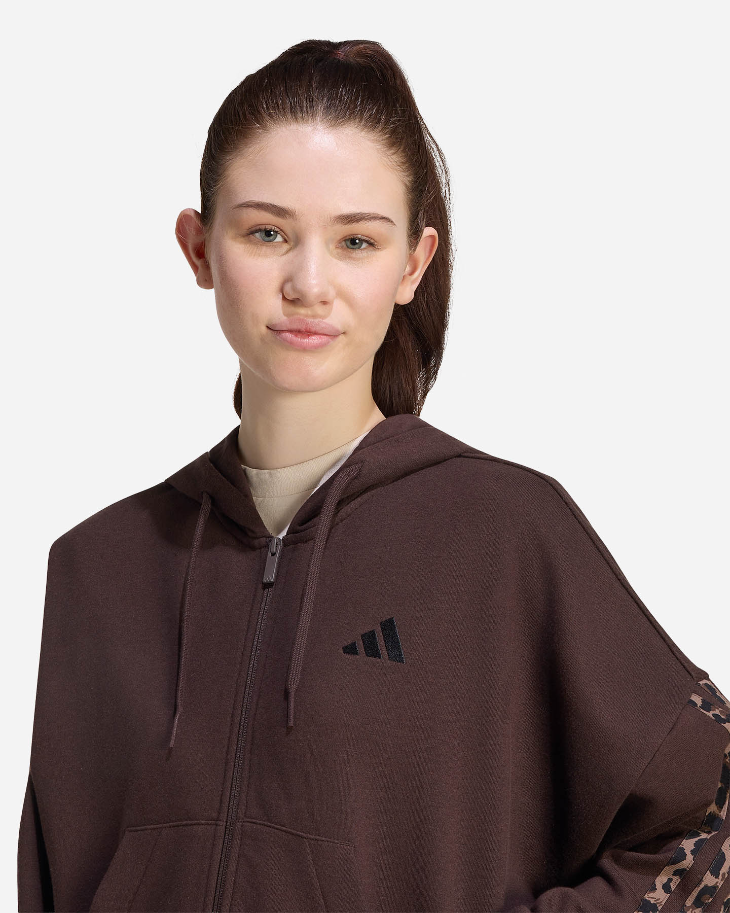 Felpa ADIDAS SEASONAL ESSENTIALS W - Marrone - 4 | Cisalfa Sport