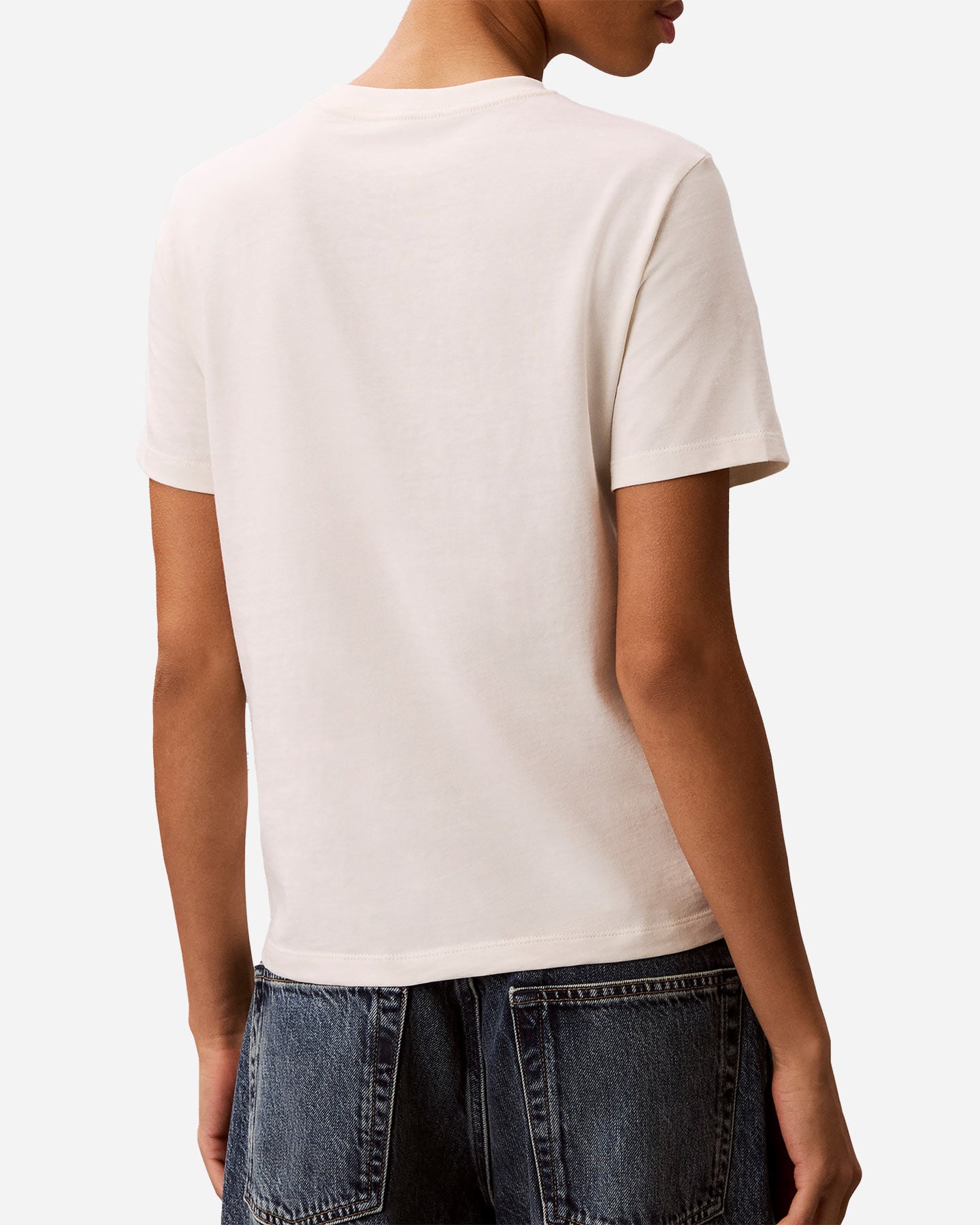 T-shirt CALVIN KLEIN JEANS MONOLOGO W - Bianco - 3 | Cisalfa Sport