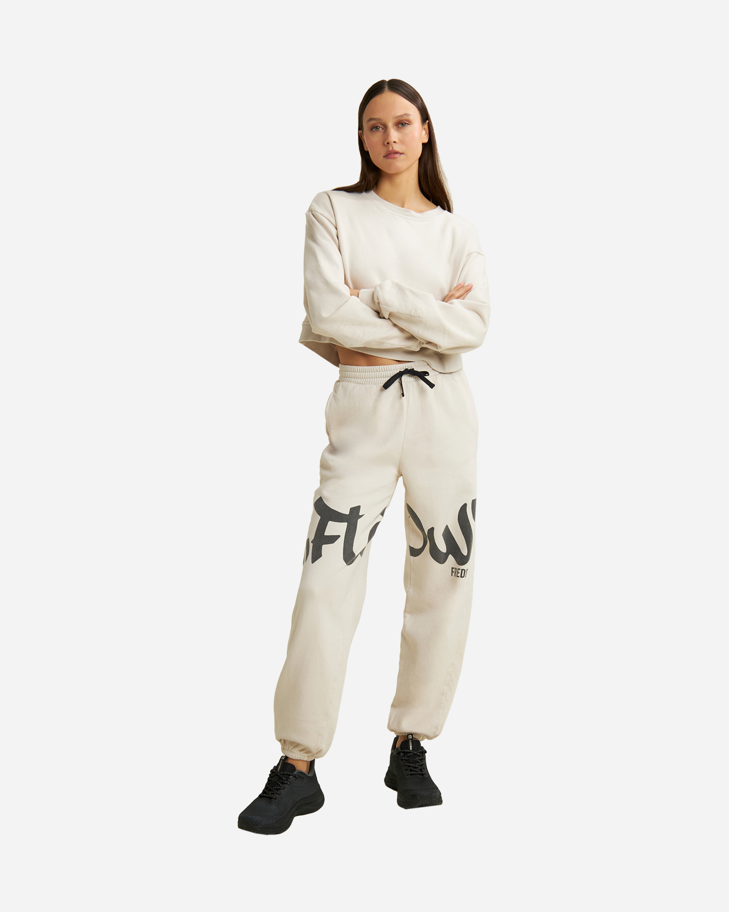 Felpa FREDDY CROP SMALL LOGO W - Bianco - 2 | Cisalfa Sport