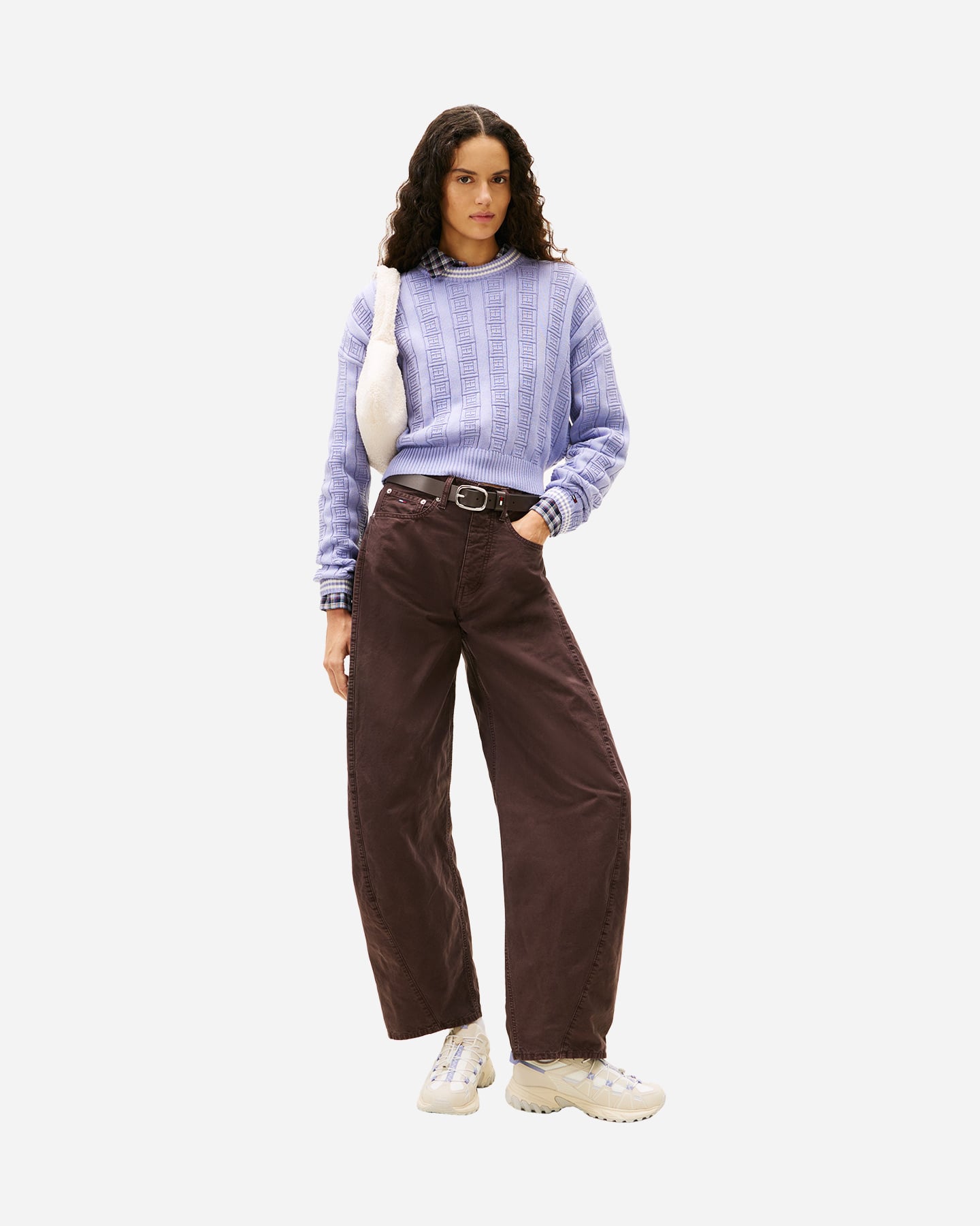 Maglione TOMMY HILFIGER BOXY FLAG W - Lilla - 2 | Cisalfa Sport