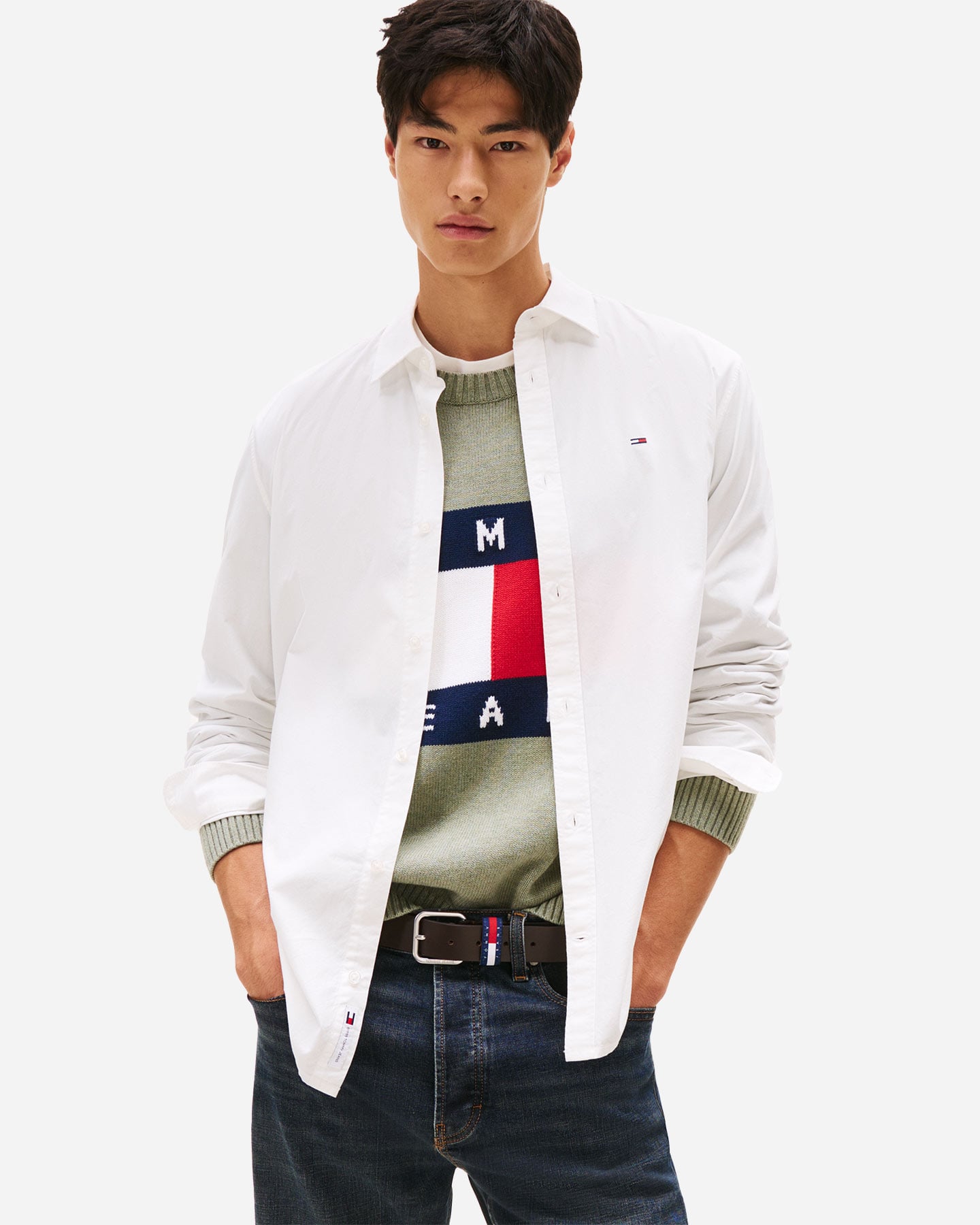 Camicia TOMMY HILFIGER POPELINE M - Beige - 1 | Cisalfa Sport