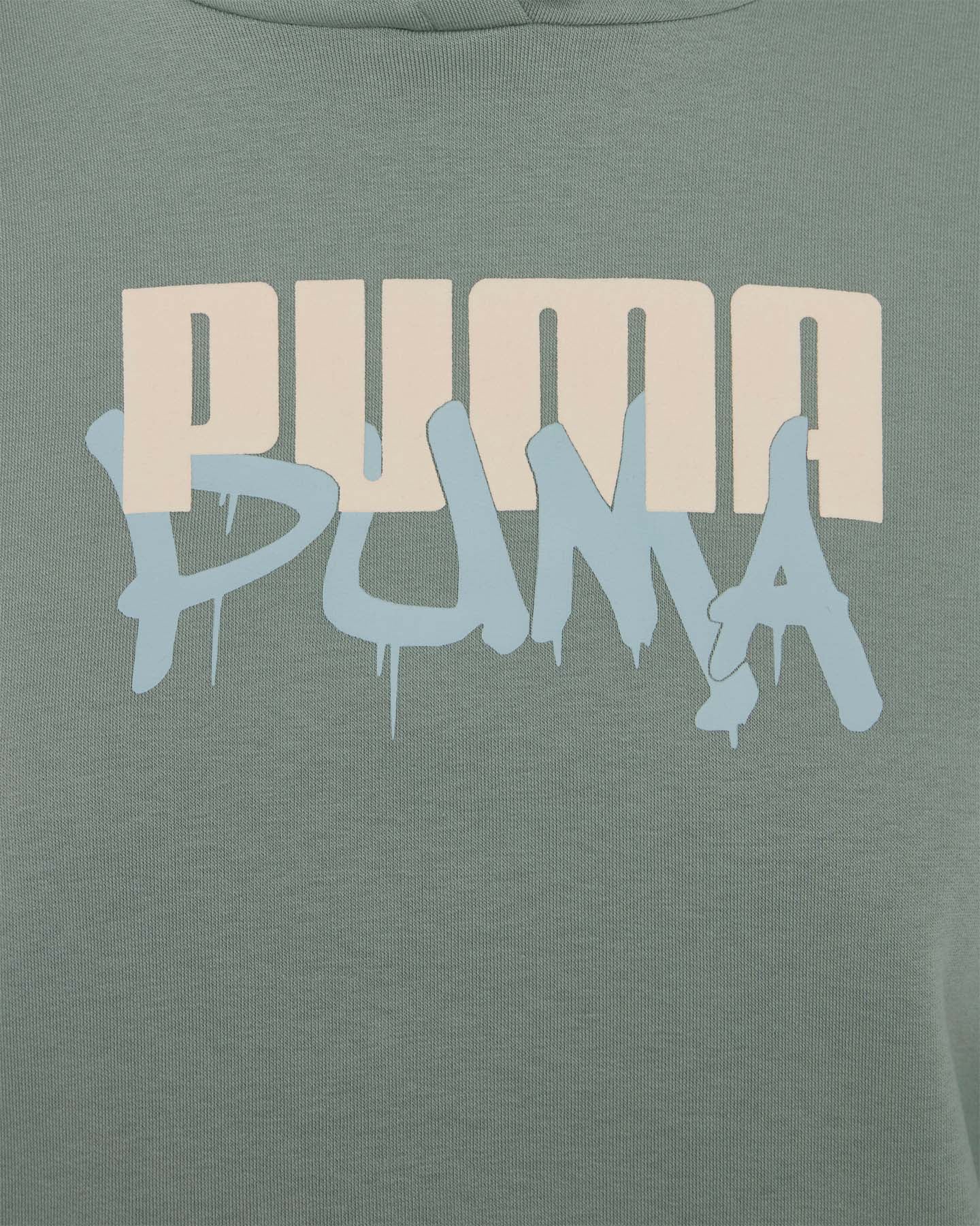 Felpa PUMA BIG LOGO W - Verde - 2 | Cisalfa Sport