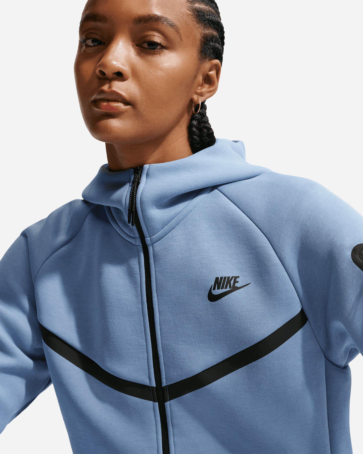 Felpa NIKE TECH FLEECE W - Azzurro - 5 | Cisalfa Sport
