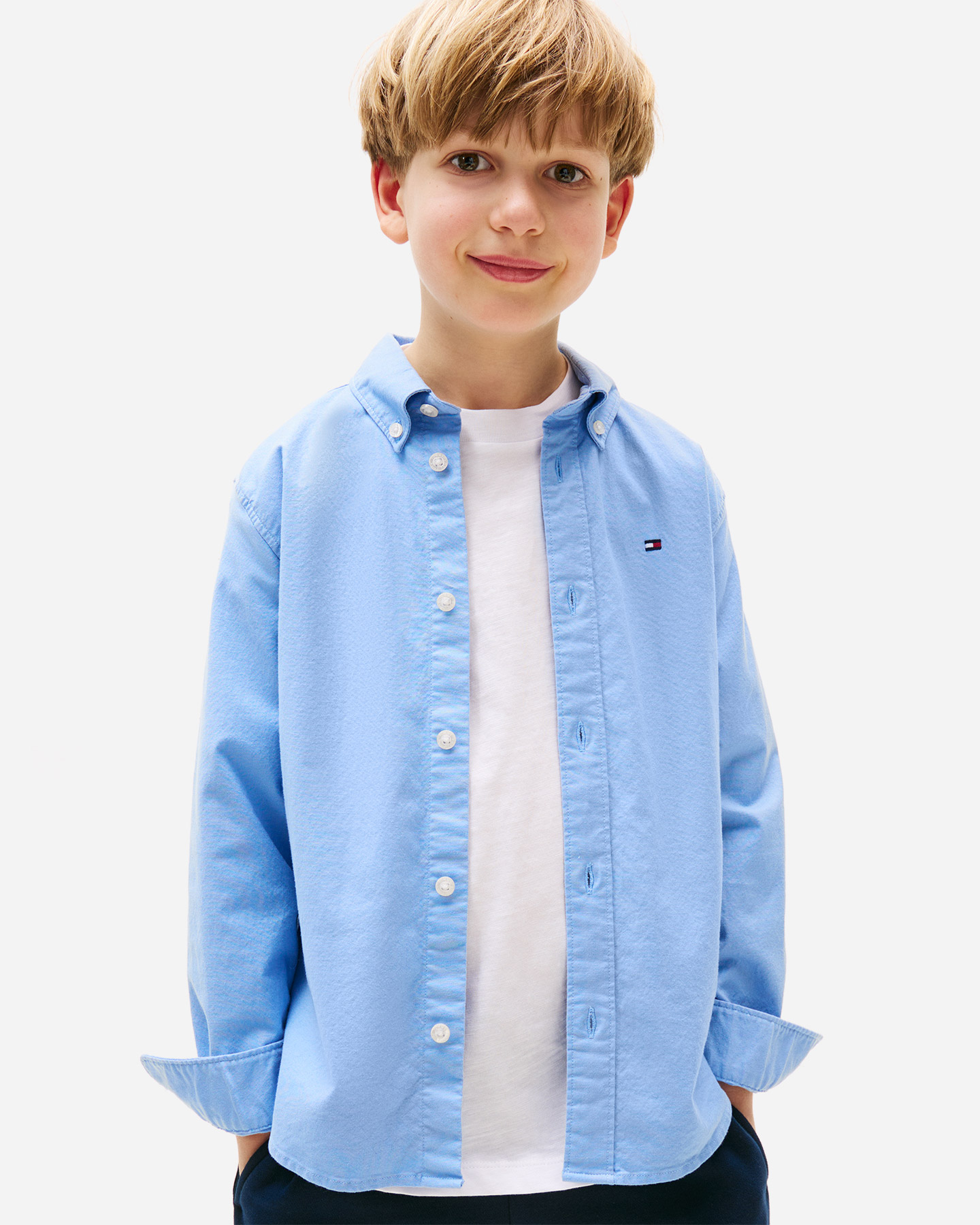 Camicia TOMMY HILFIGER CLASSIC JR - Azzurro - 1 | Cisalfa Sport