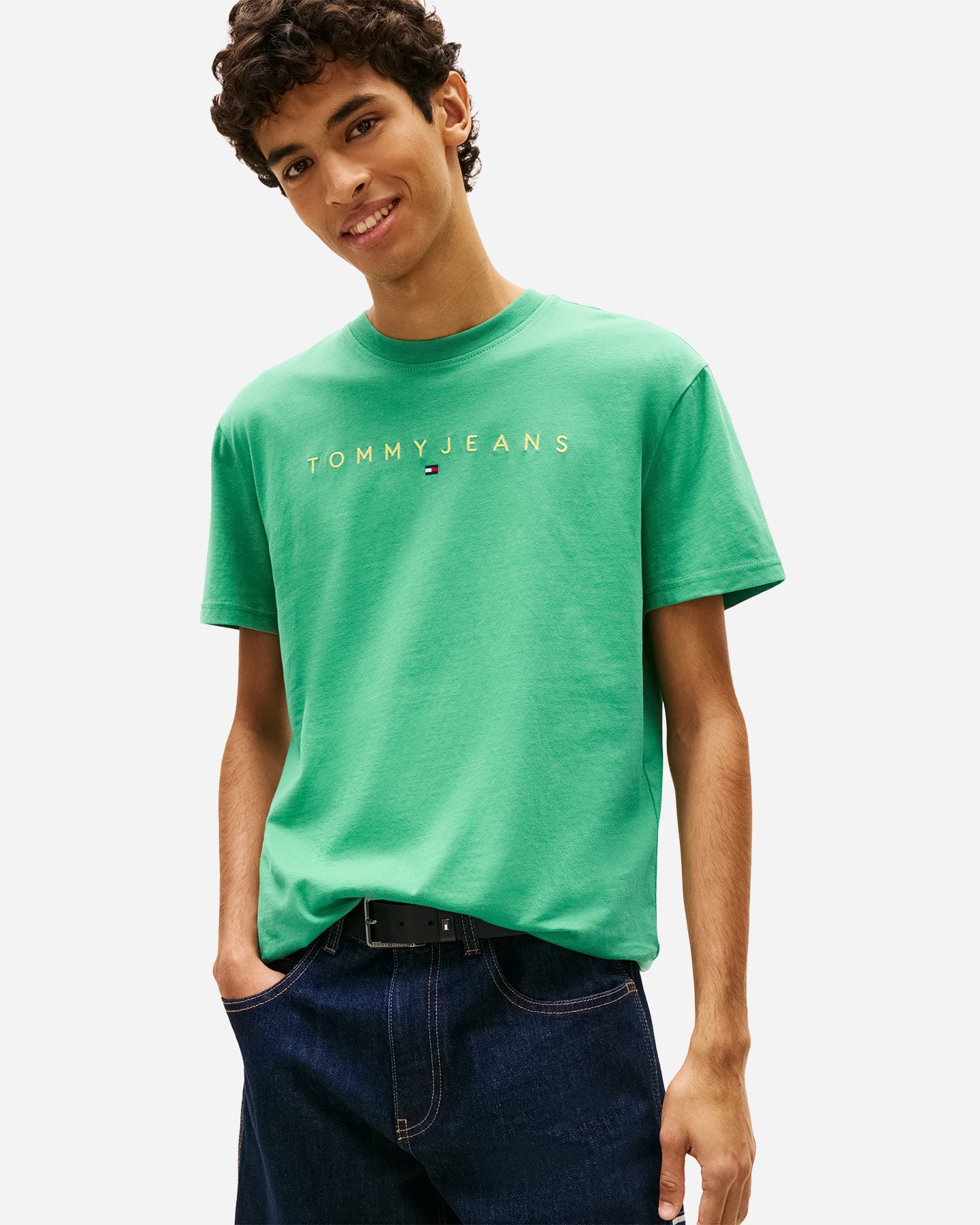 T-shirt TOMMY HILFIGER LINEAR LOGO M - Verde - 1 | Cisalfa Sport