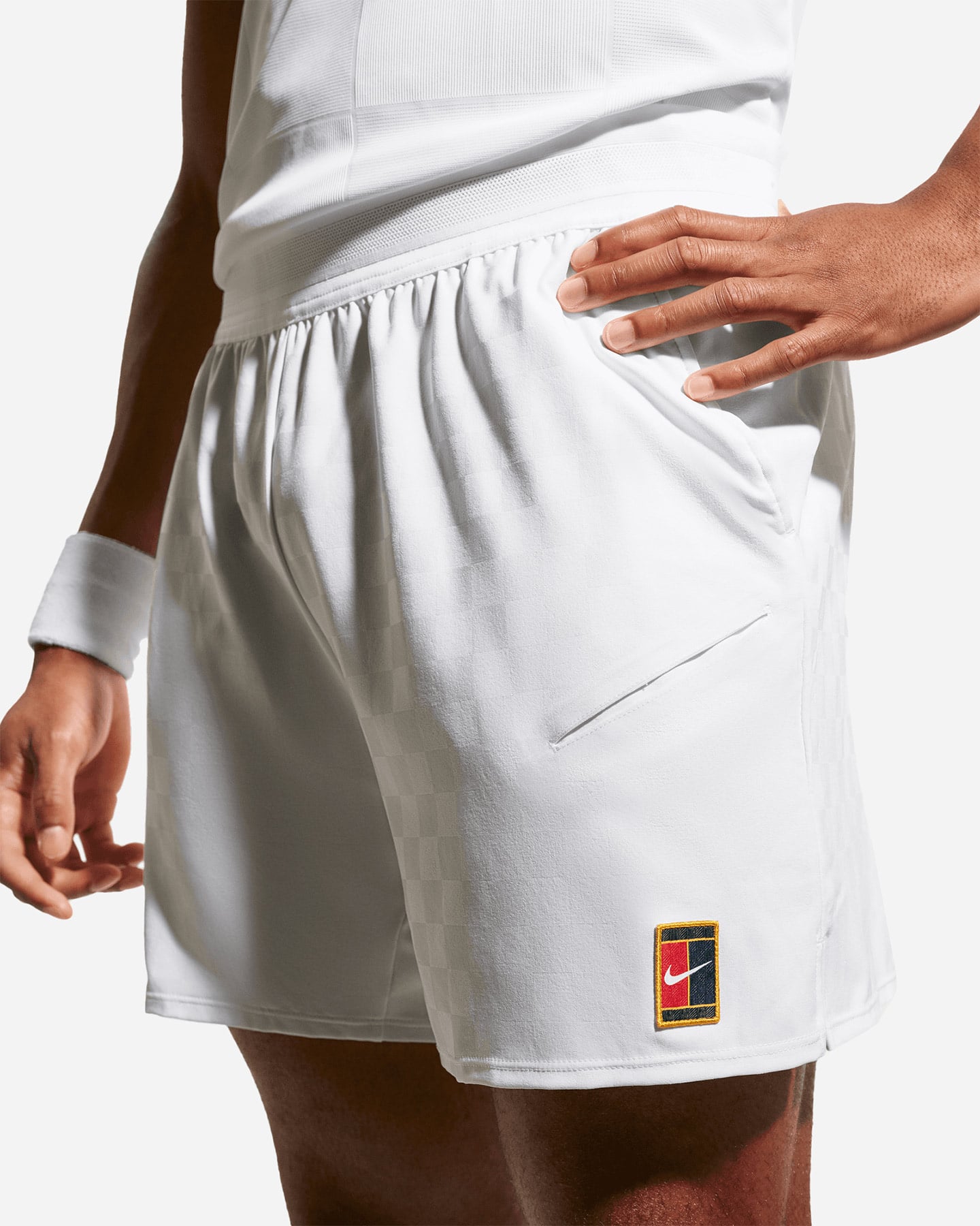Pantaloncini tennis NIKE YANNIK M - Bianco - 3 | Cisalfa Sport