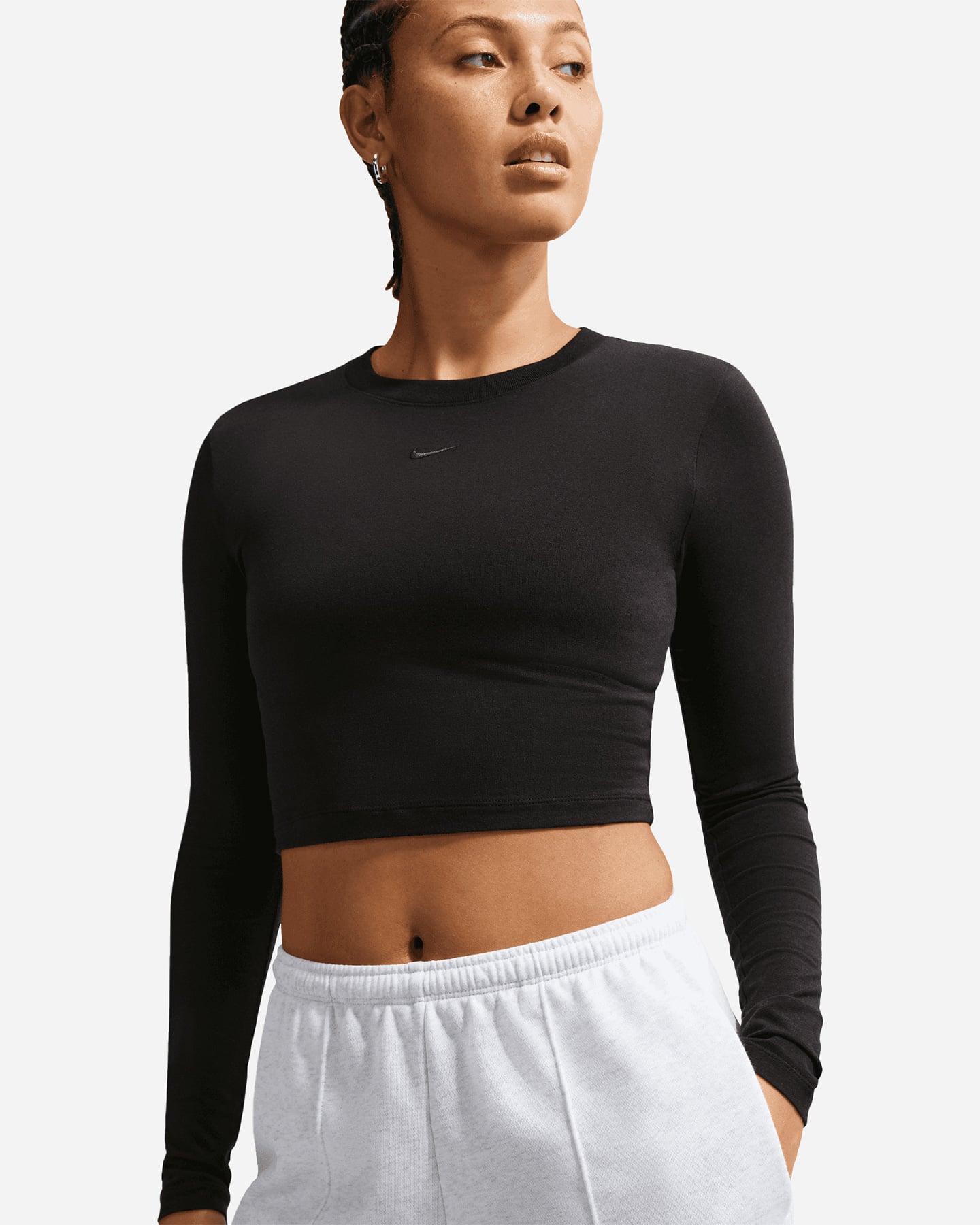 Pantaloncini NIKE CHILL SMALL LOGO W - Bianco - 4 | Cisalfa Sport