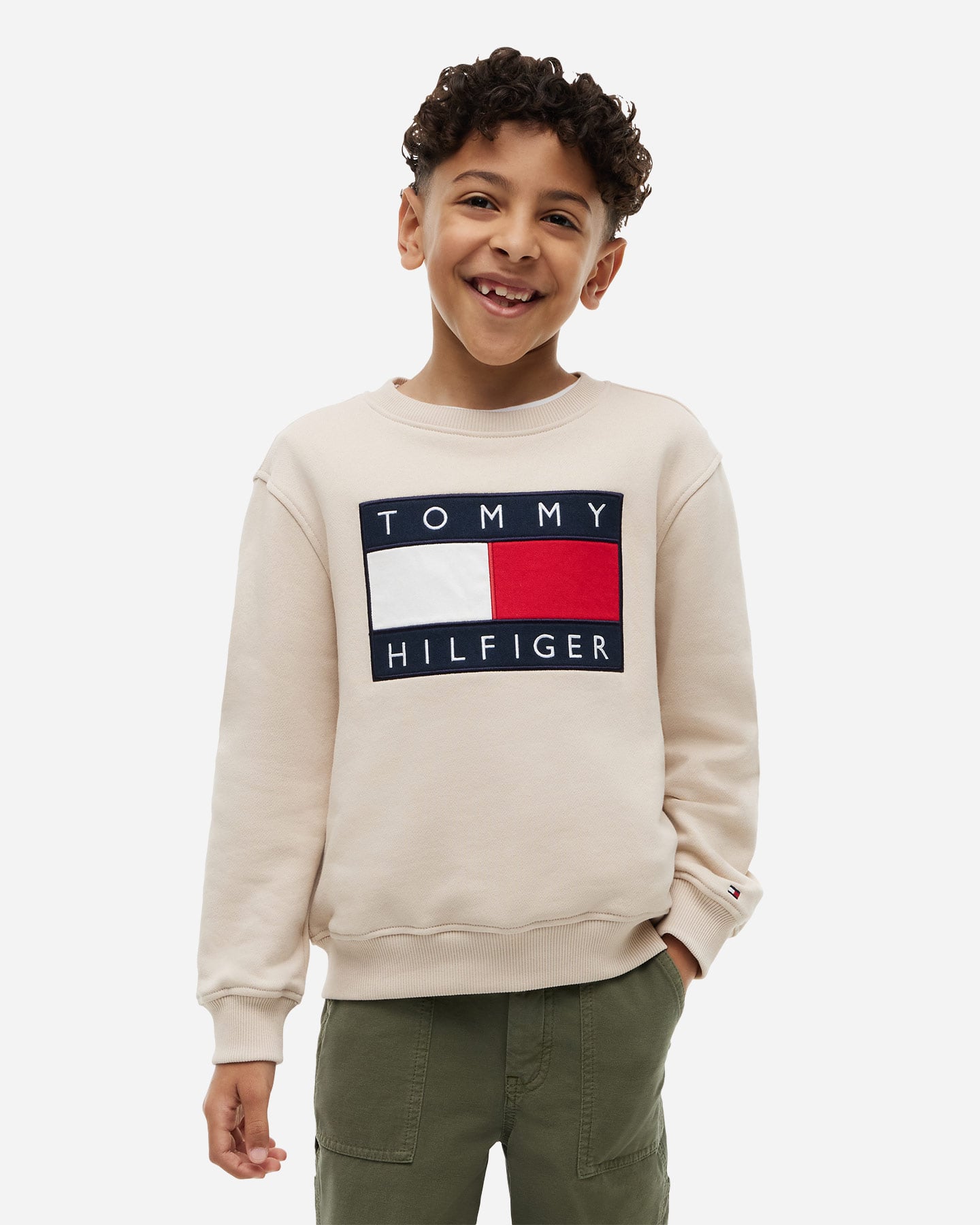 Maglione TOMMY HILFIGER HERITAGE FLAG JR - Beige - 2 | Cisalfa Sport